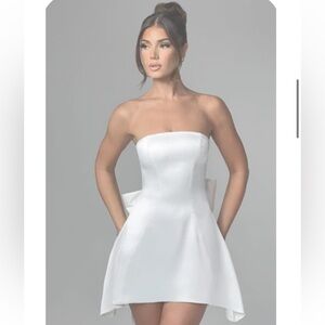 MINI DRESS WITH BOW - IVORY